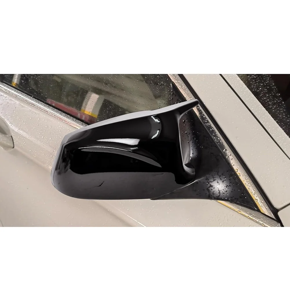 لامعة الجانب الجناح مرآة الرؤية الخلفية غطاء لسيارات BMW 5 6 7 Series F01 F06 E60 F10 ABS اكسسوارات السيارات 	   الغطاء الواقي
