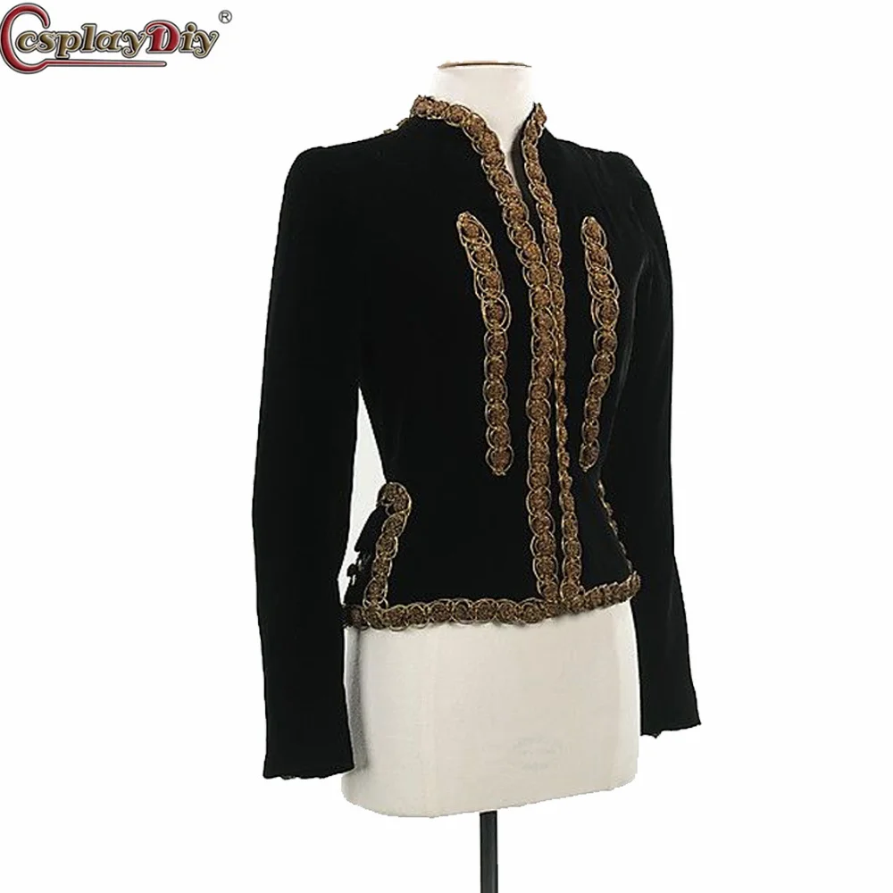 

Medieval Black Evening Gown Jacket Women's Regency Jacket Elegant Vintage Victorian Gothic Jacket Coat