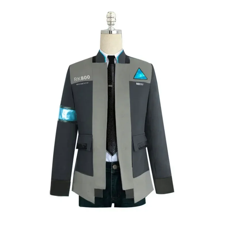 Detroit: Become Human RK800 Connor Cosplay Costume Complete Outfit Jacket Coat MN1