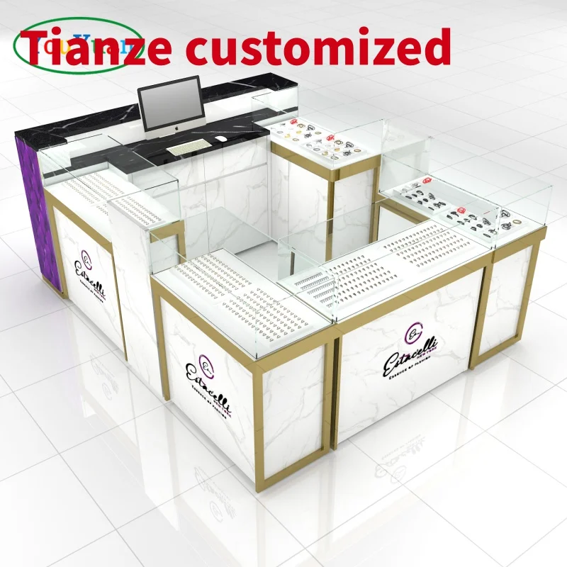 (Customised) Custom design jewelry showcases free-installation jewelry store showcase jewelry pinzhi watch showroom kiosk