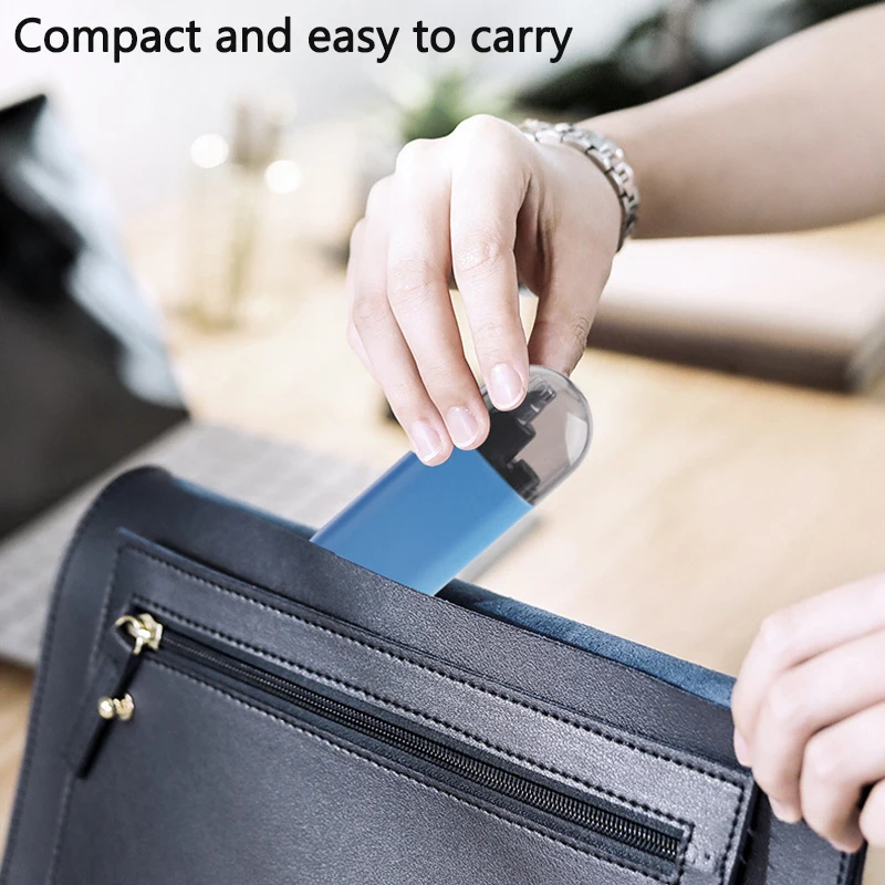 ماكينة قص الأنف الكهربائية المحمولة القابلة لإعادة الشحن عبر USB، بطارية ليثيوم 150 مللي أمبير في الساعة، تصميم مدمج صغير، واجهة USB للشحن السريع