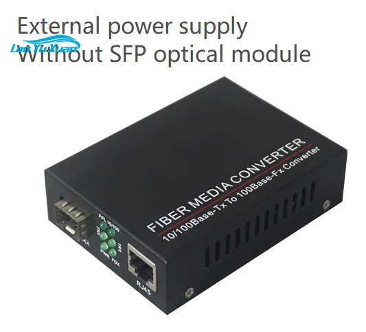 10/100M Media Converter Multi Mode Dual Fiber 1310nm  External Power Supply 25km RJ 45 Port