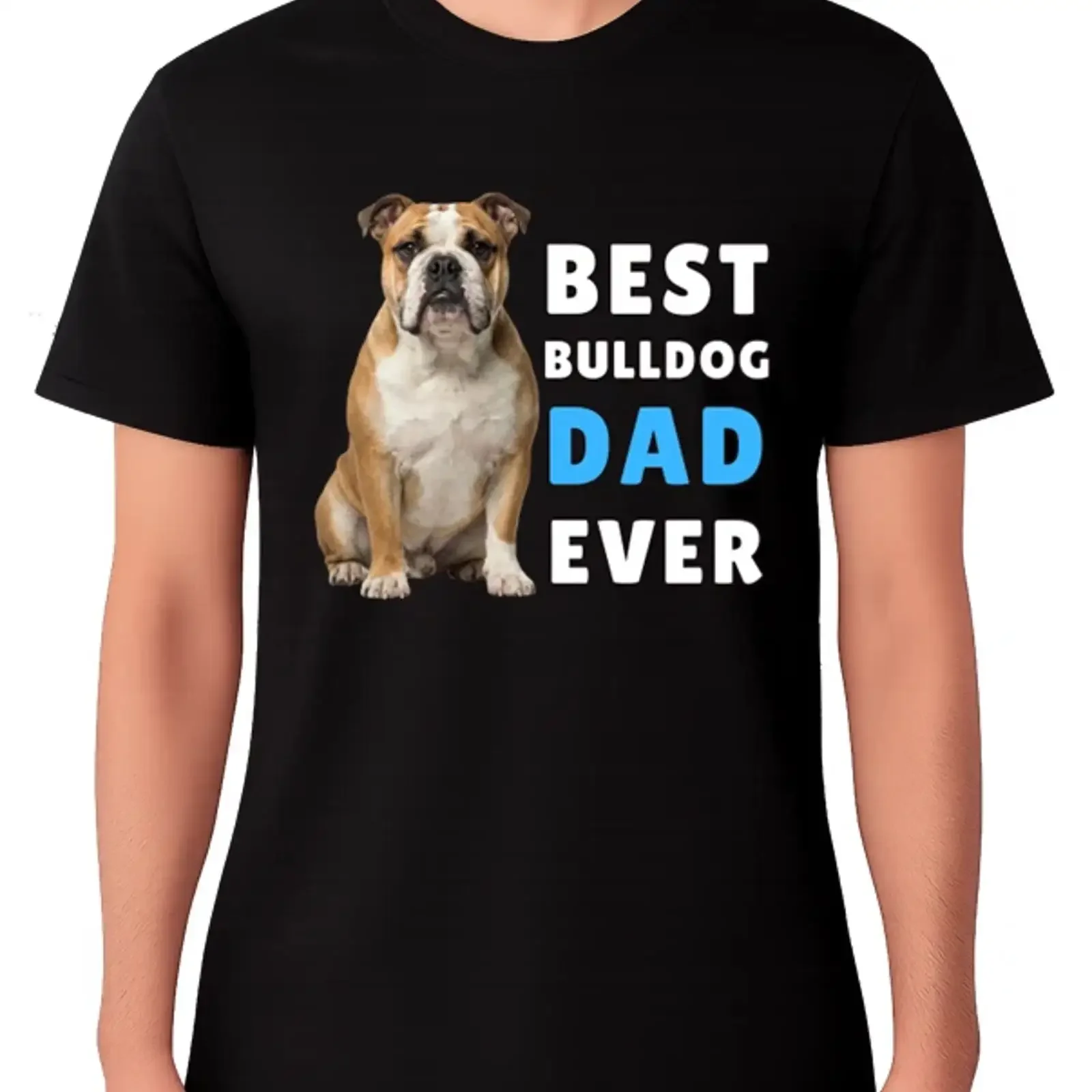 Lustiges T Shirt Bester Bulldogge Papa aller Zeiten Hundeliebhaber Geschenk Tierbesitzer Vater vintage Washed Breathable homme