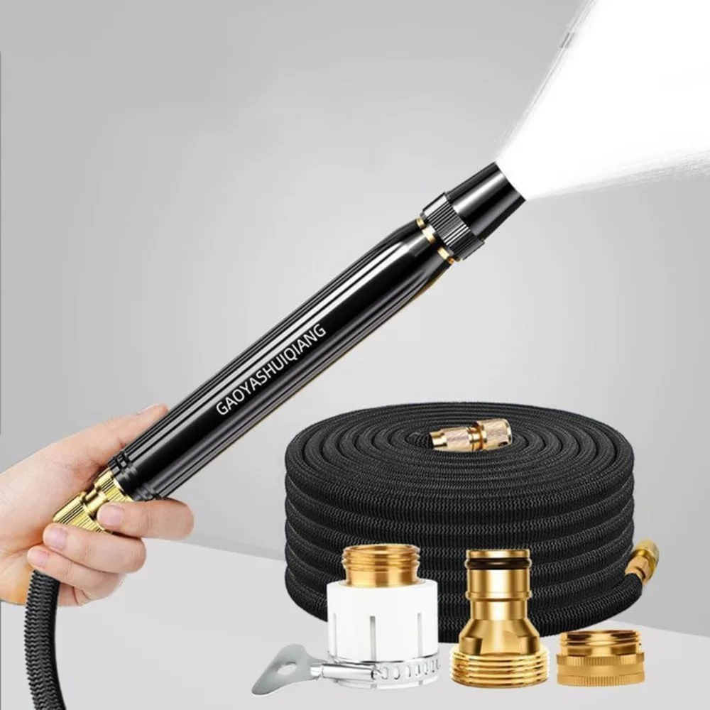 2PC Portable Household High-Pressure Car Wash Water Gun with Booster Nozzle and Outdoor High-Pressure Water Pipe Booster image 2