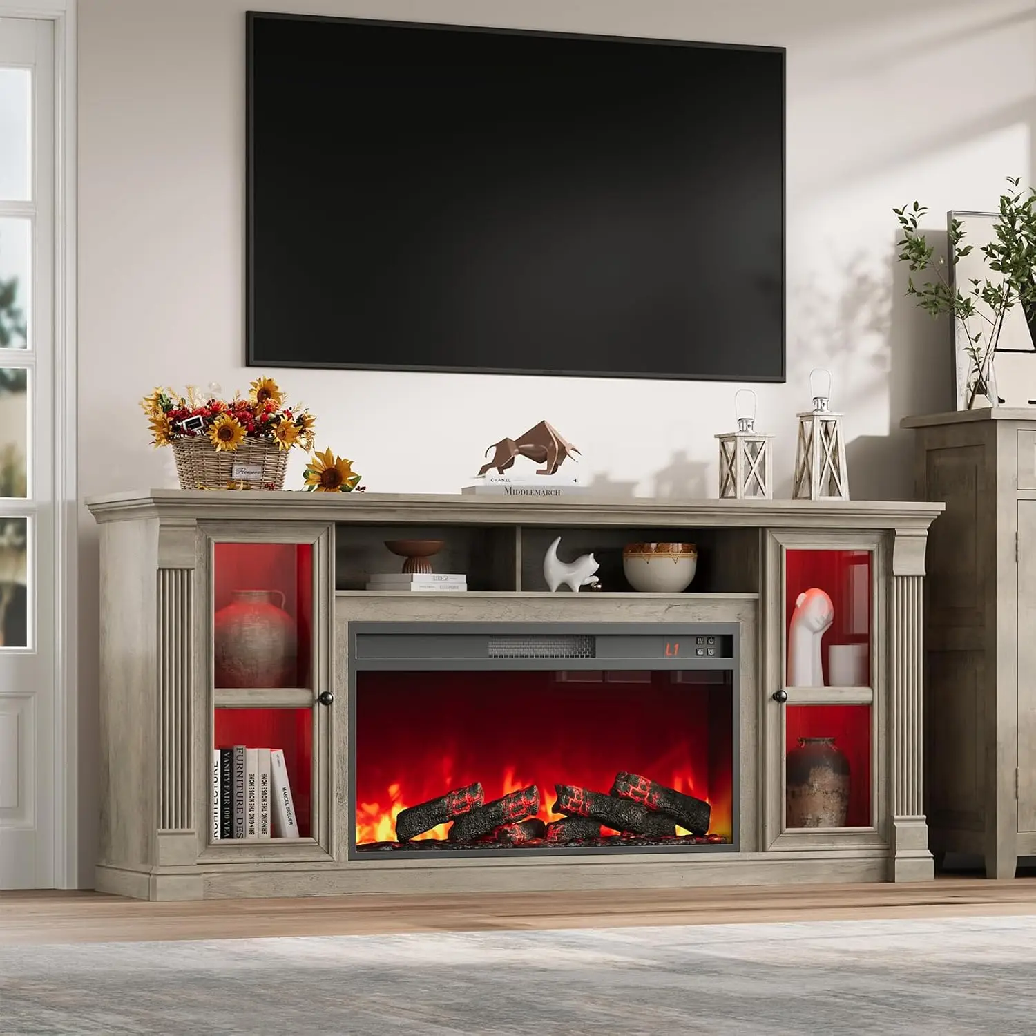 Farmhouse TV Stand for 80