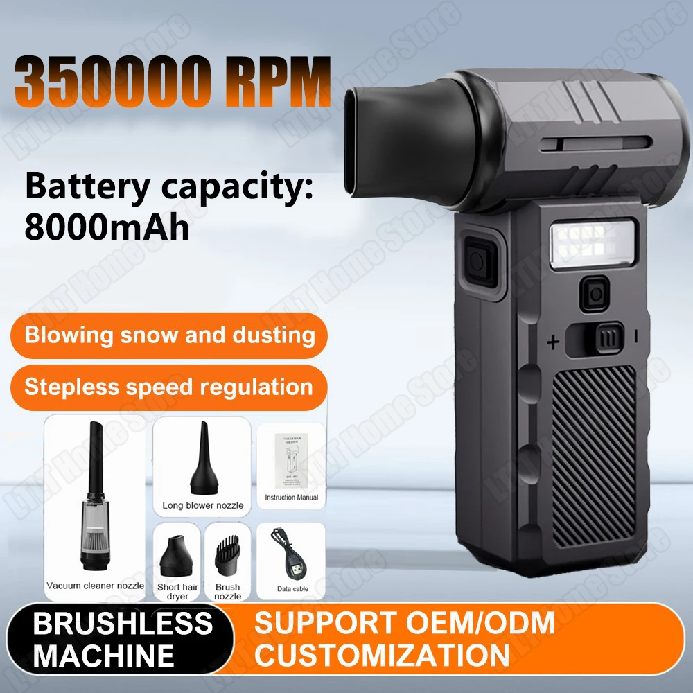 

Violent Turbofan 350000RPM Powerful Air Blower Portable Wireless Dust Cleaner TypeC Charging Brushless Jet Blower Home