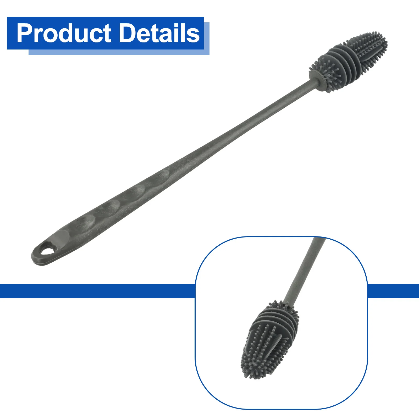 High Quality Material Replaceable Cleaning Brush Kitchen Supplies Reliable Silicone Convenient Hot Sale 32x3cm
