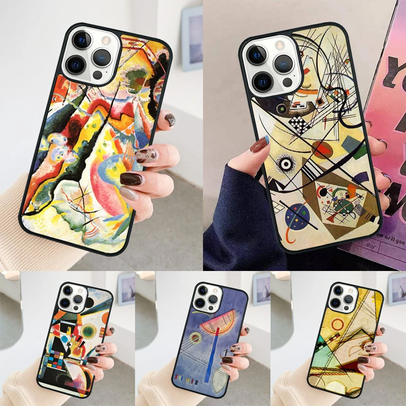 Wassily Kandinsky Abstract Artistic phone case Cover For iPhone 14 15 16 Pro Max SE coque For apple 11 12 13 Pro Max 7 8 Plus