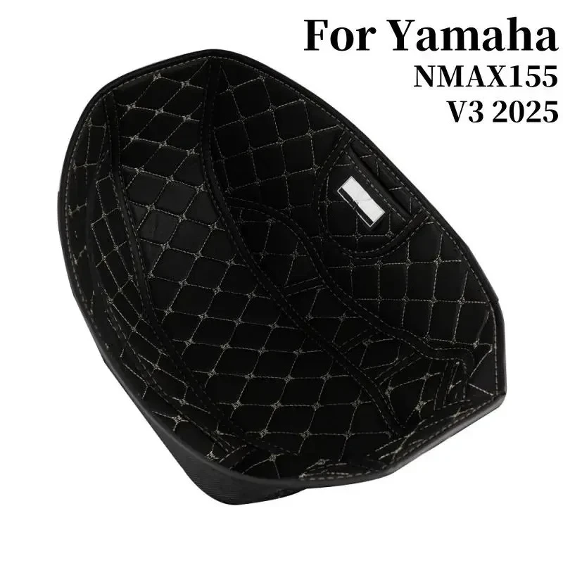 for Yamaha NMAX155 V3 2025 Motorcycle Accessories Black Box Liner Protector Waterproof Seat Storage Luggage Trunk Inner Pad PU