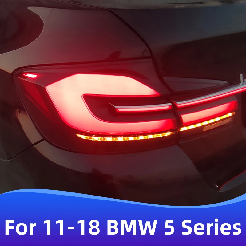 

For 2011-2017 BMW 5 series tail light assembly modified new run through styling LED dynamic turn signal F18 auto taillight parts