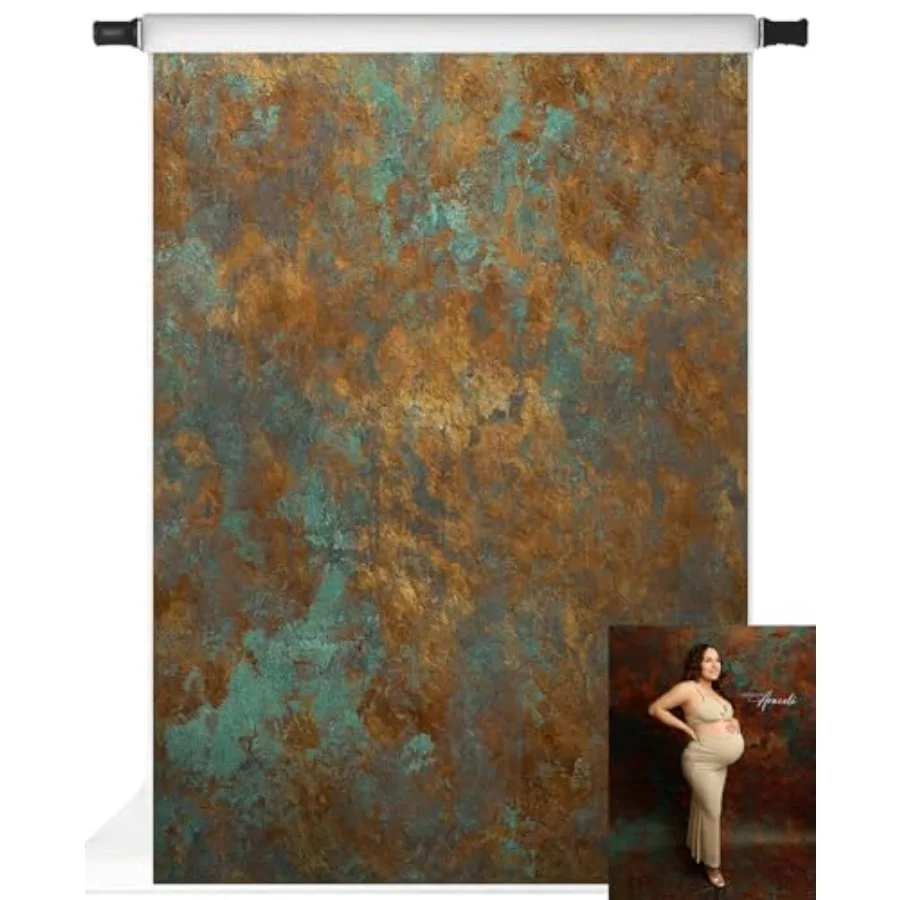 

Vintage Rusty Portrait Backdrops for Photography Old Master Backdrop Retro Abstract Photo Shoot Background 6.5x10ft