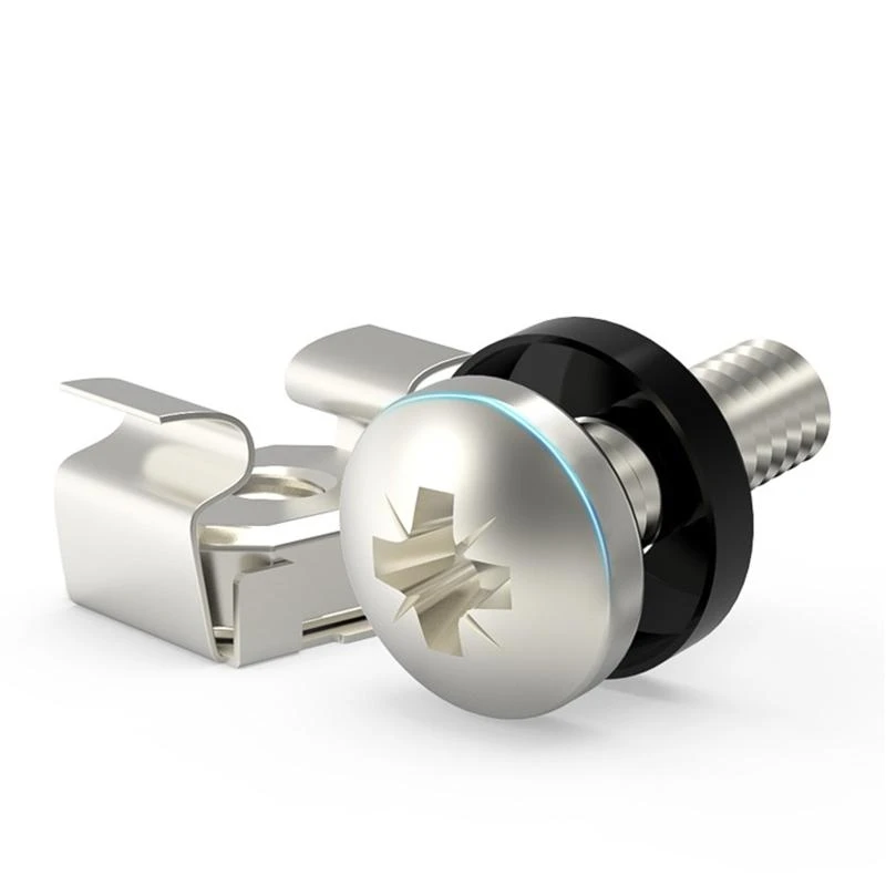 090F Carbon Steel Screws Cage Screws Washer x12mm 16mm Rack Mount Server Cabinet Shelves Routers Corrosion Resistant