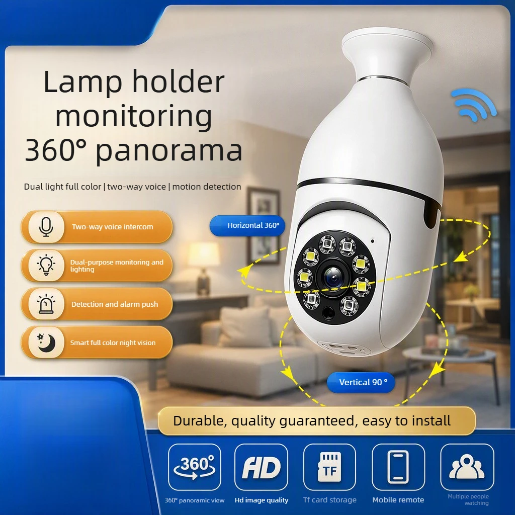 Home Security No Wifi - Light bulb wireless wifi smart camera