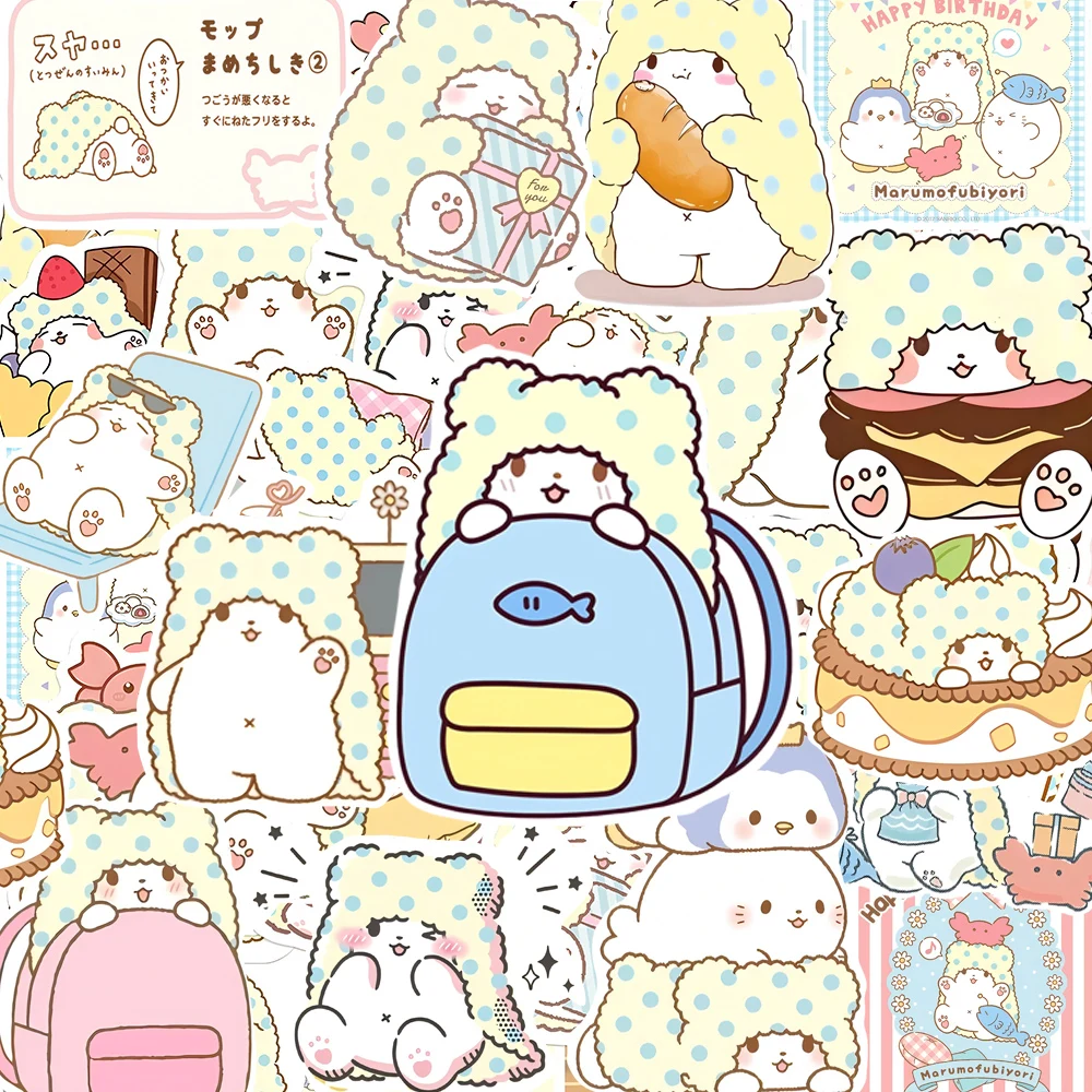 

10/30/50pcs Cartoon Marumofubiyori Sanrio Stickers Cute Graffiti Sticker for Kids Toy Suitcase Laptop Phone Bike Kawaii Decals