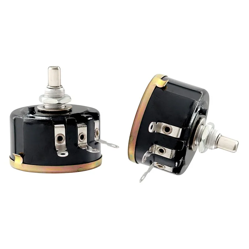WX112 WX050 5W 1Set(3PCS) Single Circle Wire Wound Potentiometer (050)100 330R 1K 2.2K 4.7K 6.8K 10K 22K 47KΩ With A03 Knob Dial