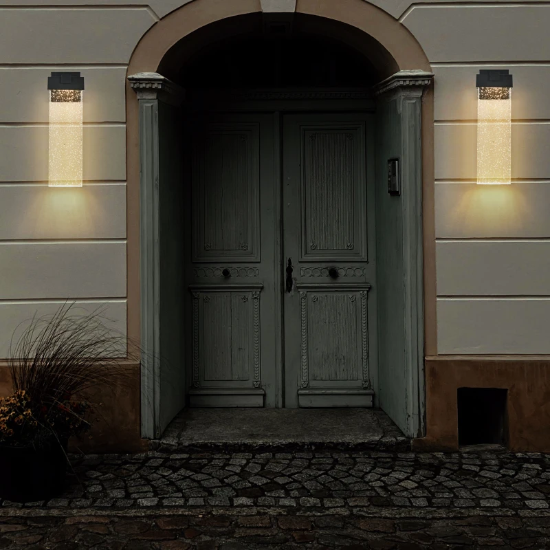 فقاعة فقاعة كريستال كريستال تصميم تركيب الطاقة مواد الإضاءة في الهواء الطلق مناسبة 18 (ح) 1 حزمة 12 واط الحديثة في الهواء الطلق وول