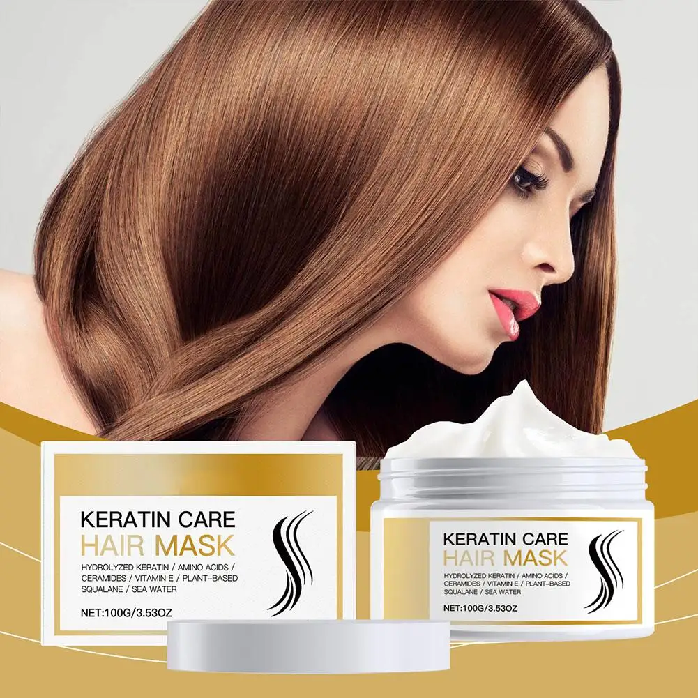 Collagen Keratin Hair Care Mask Treatment Dry Damaged Hair Revitalize Hair Straighten Soft Smooth Moisturize Hair Care Products