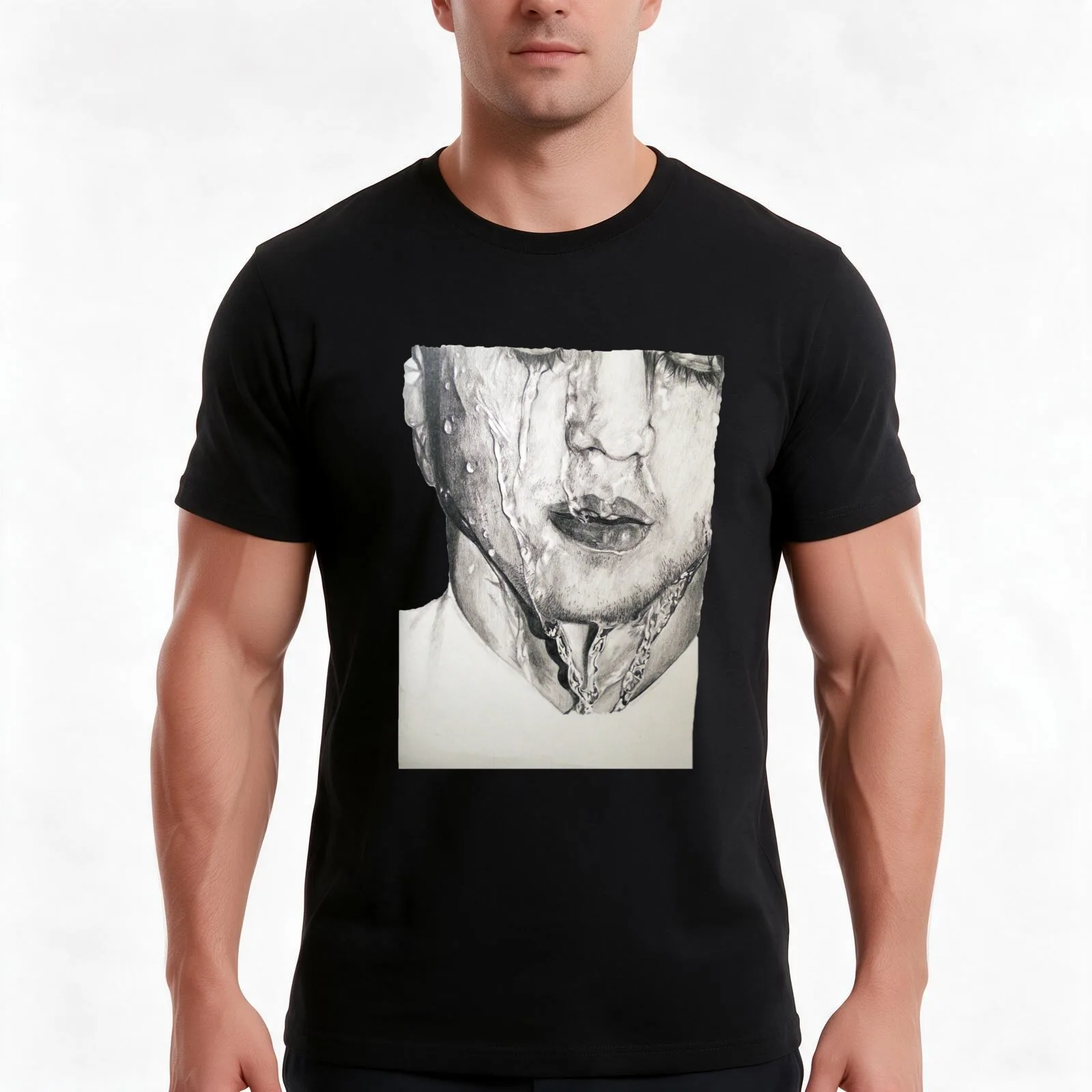 Wentworth Miller/Michael Scofield Drawing T-Shirt Summer Casual Cotton Tee Oversized Streetwear Tops Vintage Graphic Print