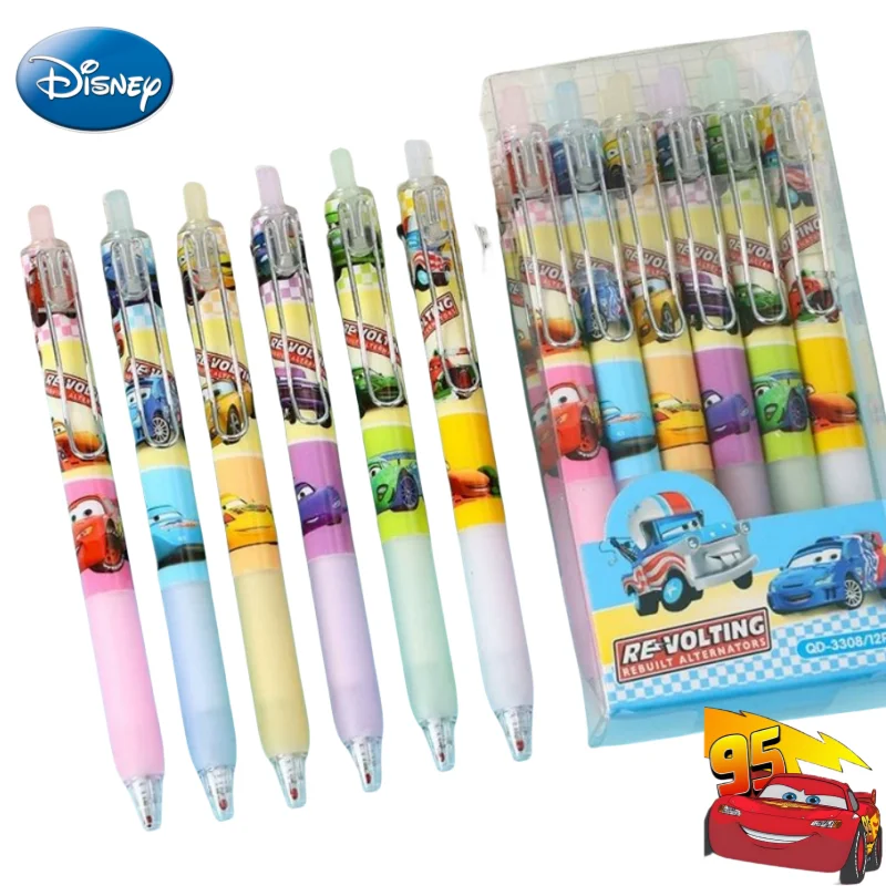 

New Disney lightning McQueen press gel pen creative anime cartoon student black pen kawaii signature pen stationery wholesale