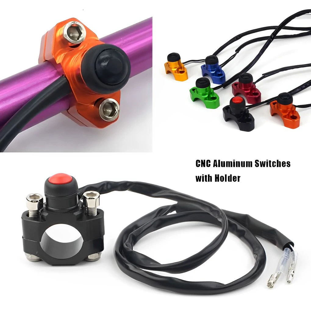 Durable Motorcycle Parts With Practical Switch Button Motorcycle Accessories Modification Switch blue