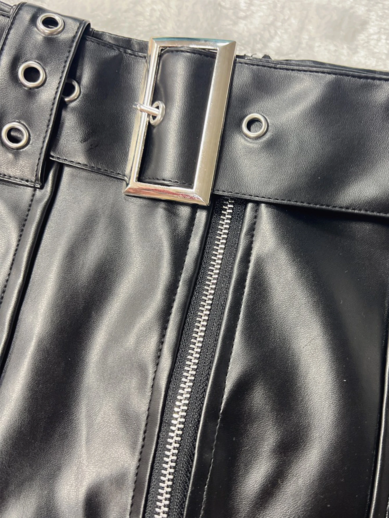 Seksowna czarna mini spódniczka z PU skóry damska letnia moda krótkie spódniczki y2k gotycka streetwear odzież damska klubowa imprezowa spódniczka ołówkowa