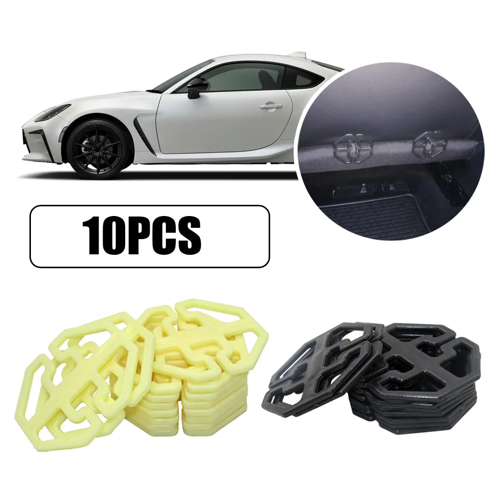 

10pcs Car Seat Cover Card Fixed Chuck Plastic Plum Plate Metal Hook Plastic Fastener for Auto Car Seat Tape Accessories