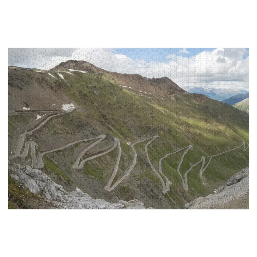 

Curves of Stelvio Pass Jigsaw Puzzle Jigsaw Custom Customized Photo Puzzle