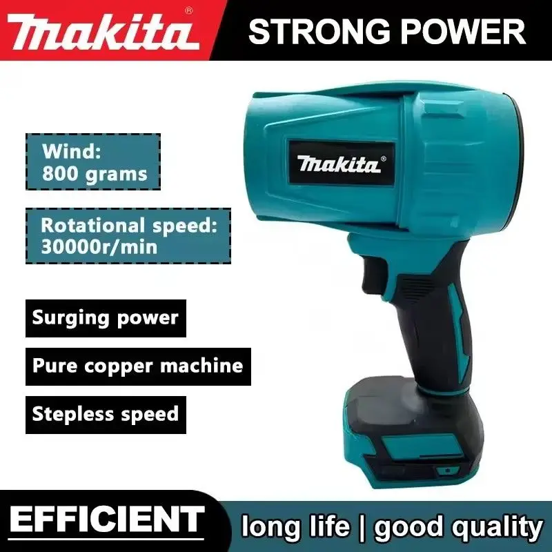 Makita 30000RPM Violent Blower Turbo Jet Fan 18V Electric Air Duster Wind Speed Turbo Rechargeable with Light Car Cleanin Tool