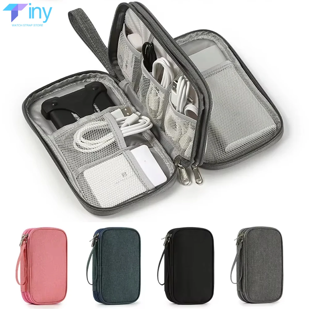 Bag Multifunction Travel Carrying for Apple Watch Strap Storage Bag Pouch Portable Case Box for Watchband Data Cable Storage Bag