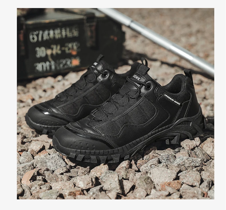 Männer Taktische Stiefel Anti Slip Arbeit Lace Up Unisex Armee Schuhe Outdoor Wanderschuhe Wüste Top Männliche Militär Stiefel Special Forces – Detail 13