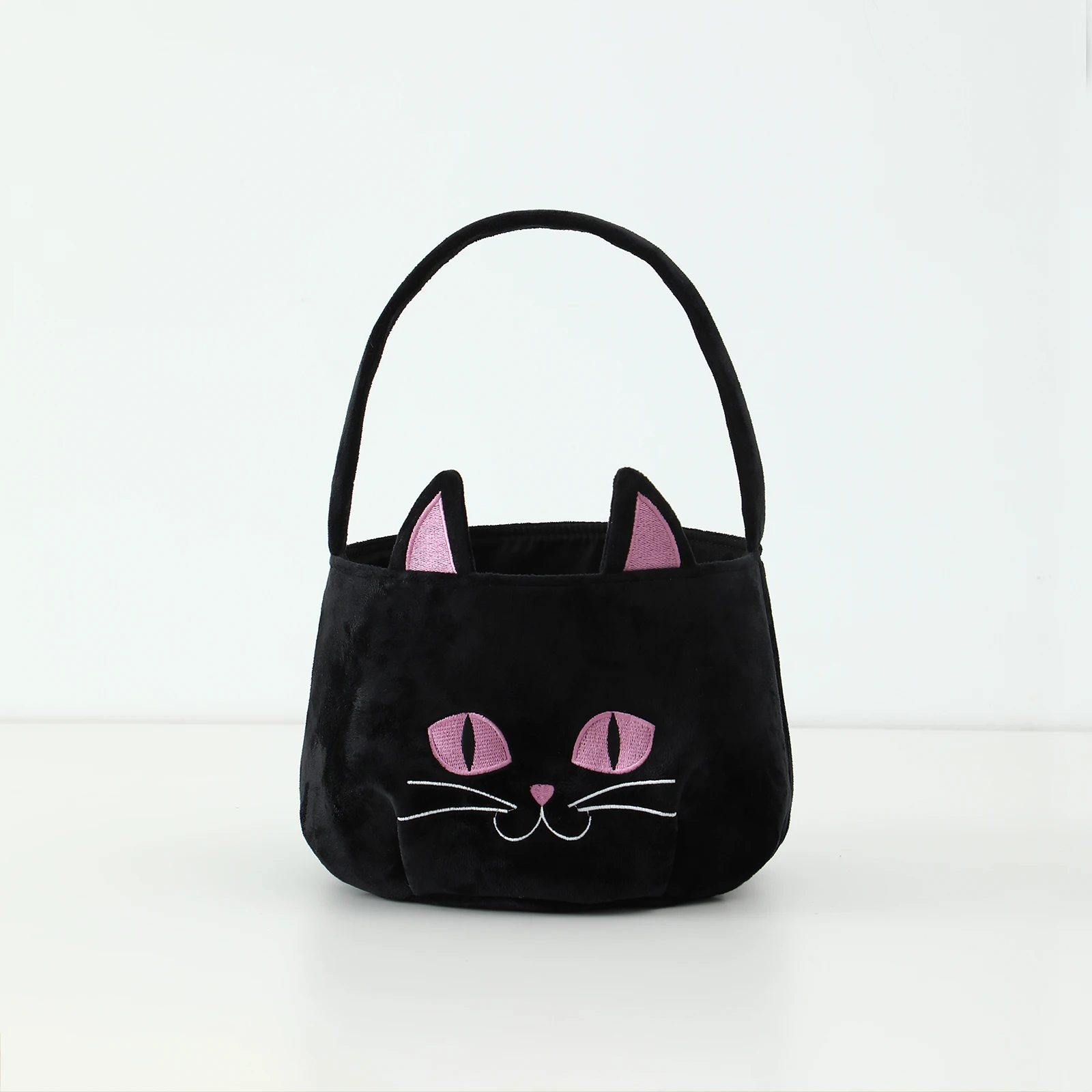 Halloween-Korb für Kinder, süßer Süßes oder Saures-Eimer, schwarze Katze, Spinne, Fledermaus, Partybevorzugung, Heimdekoration im Freien – Detail 8