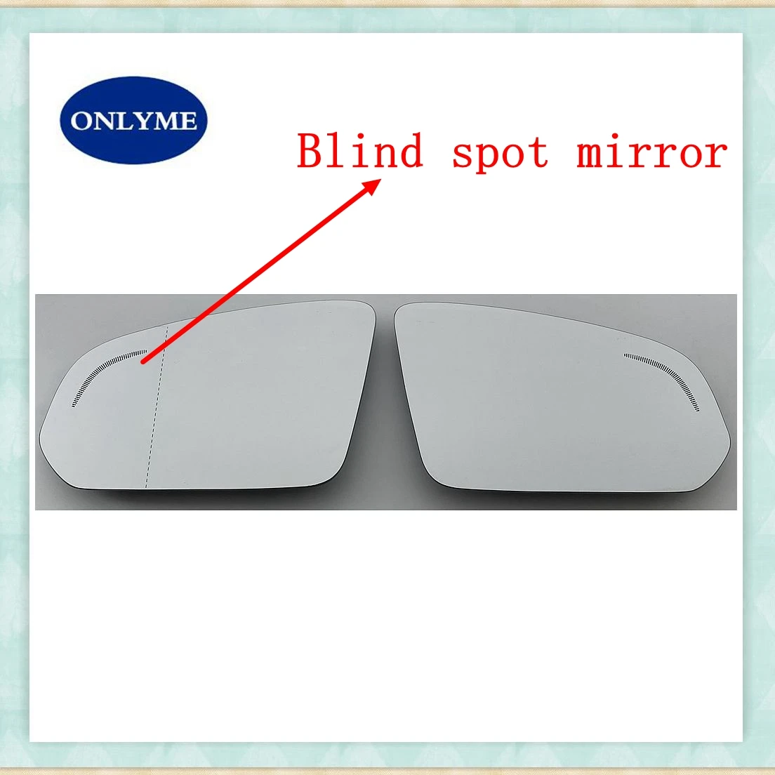 Car heated wide angle mirror glass with blind spot warning for VOLVO V60 2019-2022 / S90 V90 2016-2022