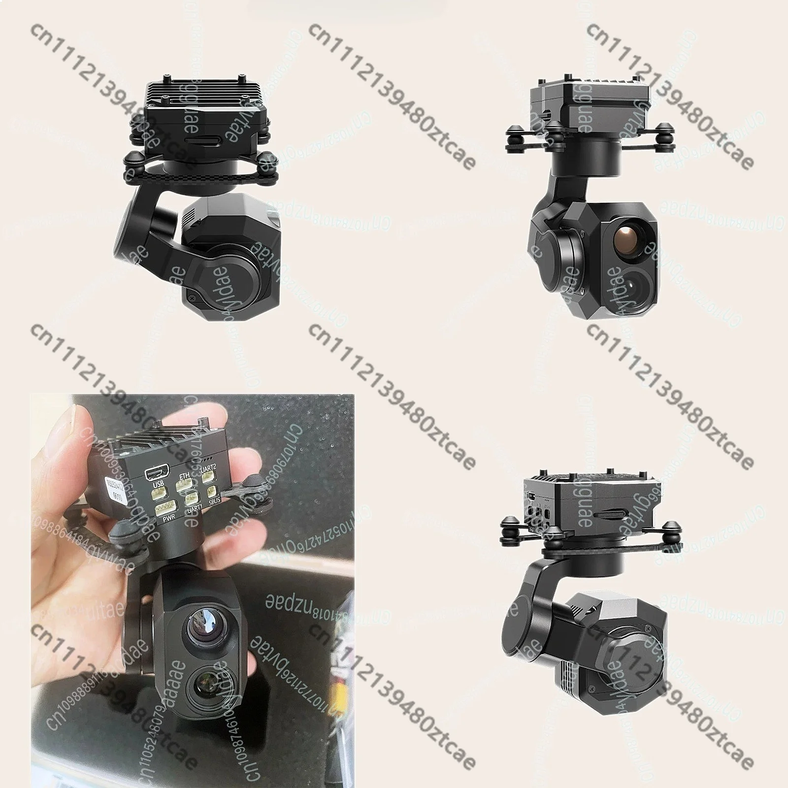 Intelligent 4K Full Color Night Vision Dual Sensor Micro Gimbal Camera