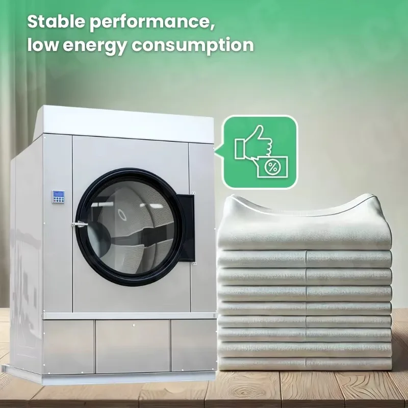 Airo Hot Sale Gas Tumble Dryer Electric Stainless Steel Automatic Steam Laundry 50KG-150KG Washing Machine Dryer