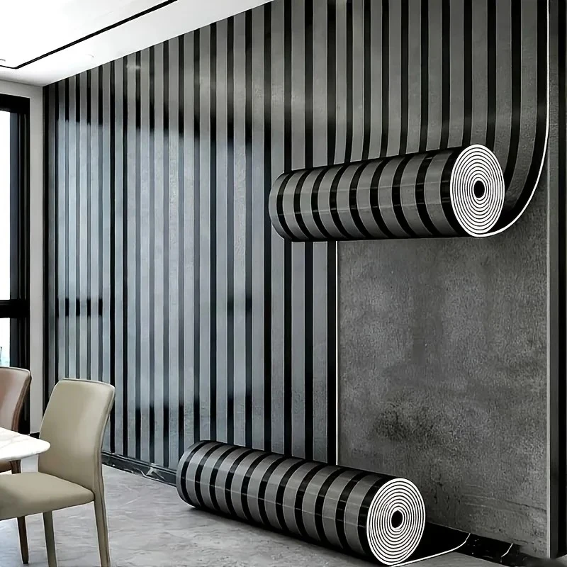 3D Slat Self Adhesive Wallpaper Peel and Stick Removable Wall Panels for Living Room Home Decor Bathroom Waterproof Wall Sticker