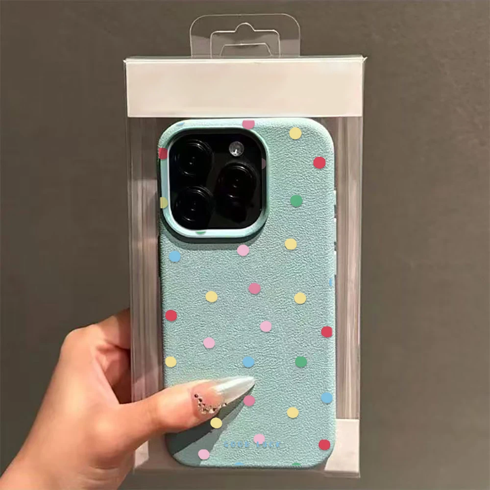 Pattern Dot Colorful Cute Grunge Kawaii Button Cover for iPhone Cool 14 13 16 Max Pro 17 15 Air Plus 12 Style 11 Phone Case