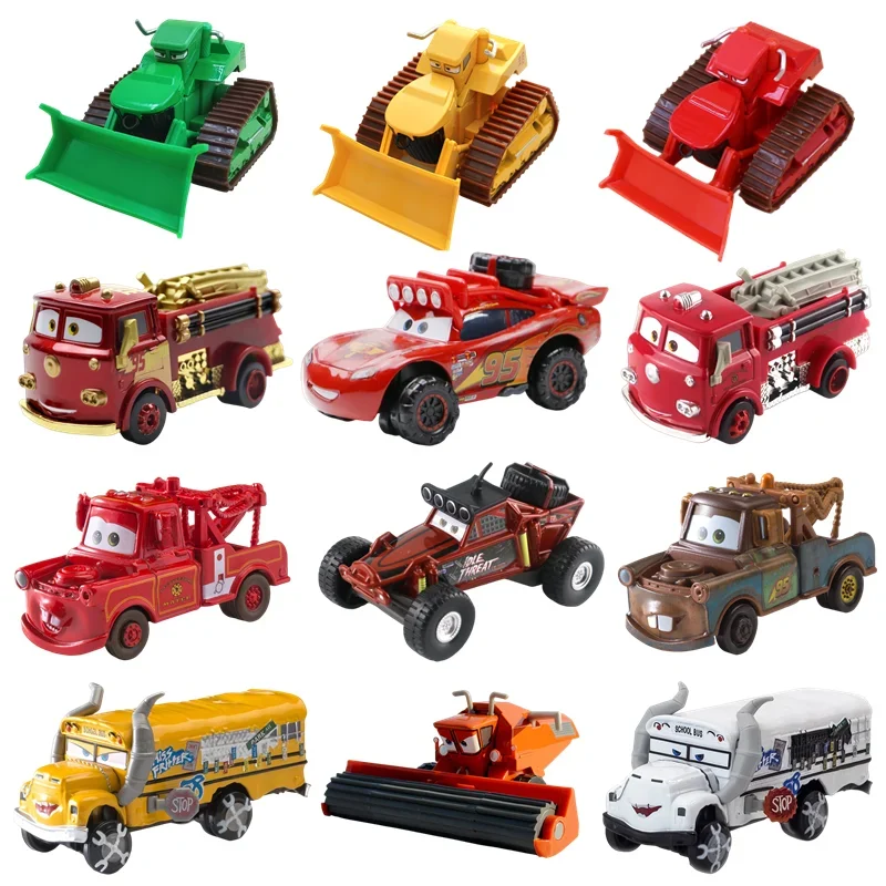 

Disney Pixar Cars 2/3 toy car Lightning McQueen Chick Hicks Carking Mater 1:55 die-cast Metal Alloy Model Toy Children Gift