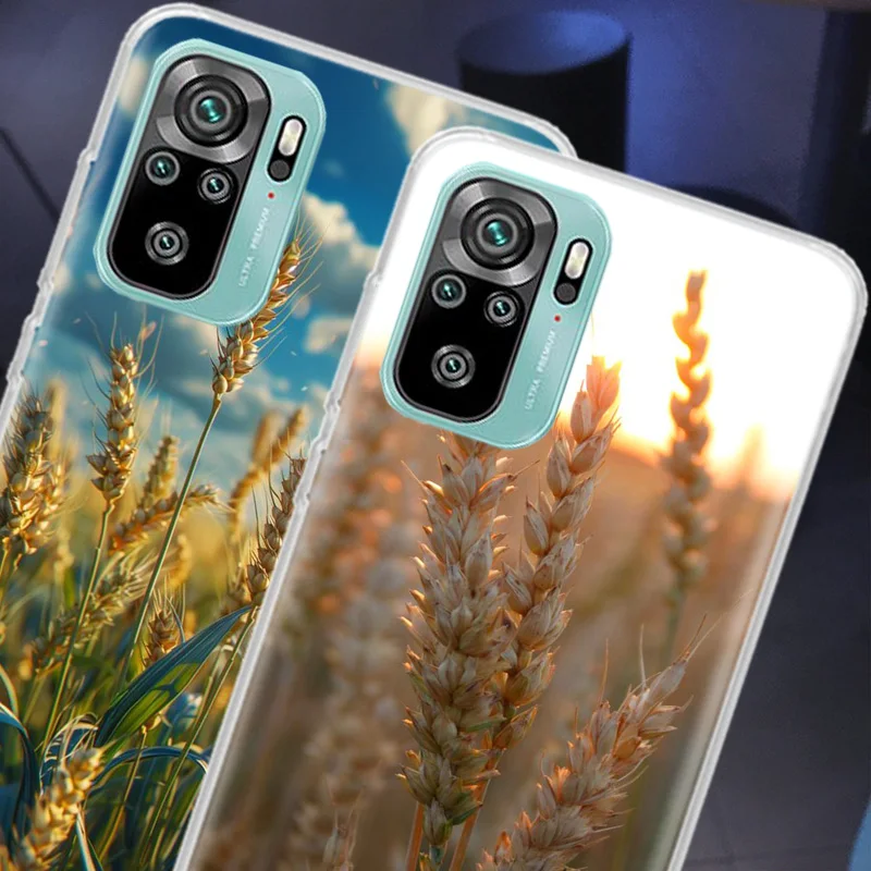 Mature Wheat Grains Phone Case For Xiaomi Poco X6 X5 X4 F4 GT X3 NFC F6 Pro 5G M5 M5S M4 M3 Mi F5 F3 F2 F1 Clear Cover Coque TPU