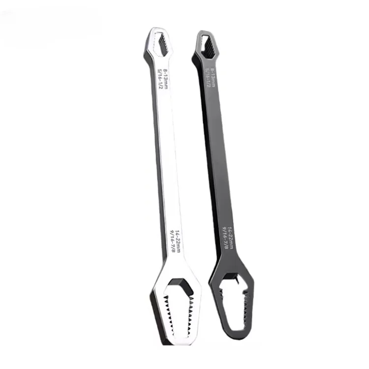 Universal Double Ended Wrench Self-Tightening 8-22mm Screw Nuts Repair Wrenches Ratchet Spanner Plumbing Tools Tap Spanner