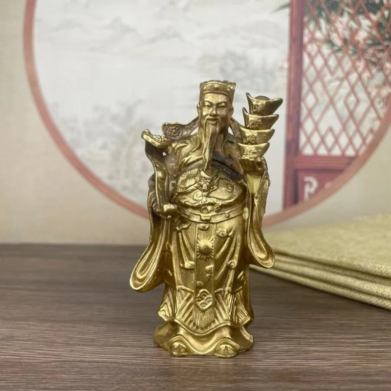Antique Bronze Collectibles: Ingot, Ruyi, of , Home Decorations, Brass God of Wealth Ornaments, Handicrafts