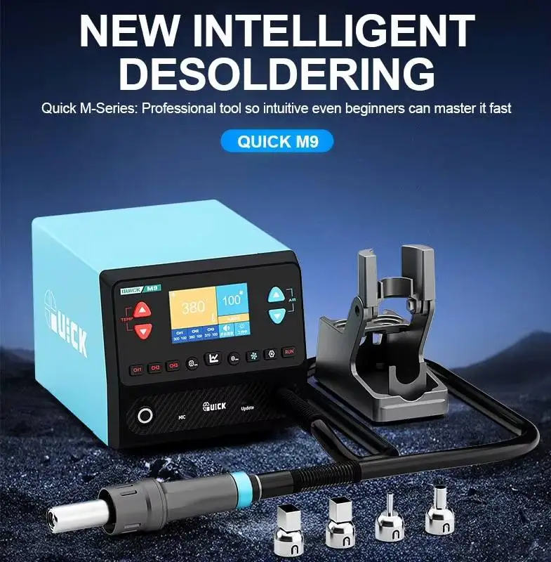 TLF QUICK M9 محطة إعادة تشغيل الهواء الساخن الذكية الخالية من الرصاص 1300 وات 220 فولت/110 فولت محطة لحام الهواء الساخن Ai صوت لإصلاح الهاتف المحمول PCB #6