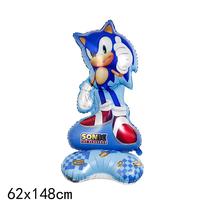 Heißverkaufte Igel 3D Sonic Aluminiumfolienballons für Party, Geburtstag, Dekoration, Babyparty, Zubehör und Geschenke für Jungen
