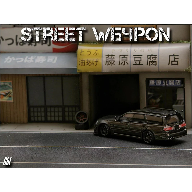 SW In Stock 1:64 Stagea GTR R34 Wagon Carbon Diecast Diorama Car Model Collection Miniature Toys Street Weapon