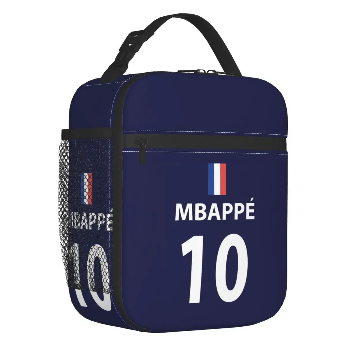 

Mbappes Soccer Thermal Insulated Lunch Bag Women French KM Football Portable Lunch Container Camping Travel Storage Food Box