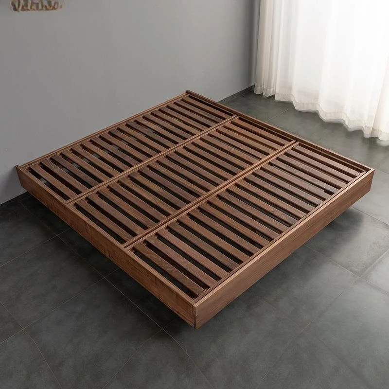 Ganz aus Massivholz, Hängebett aus schwarzem Walnussholz, japanisches einfaches Tatami-Kurzbett