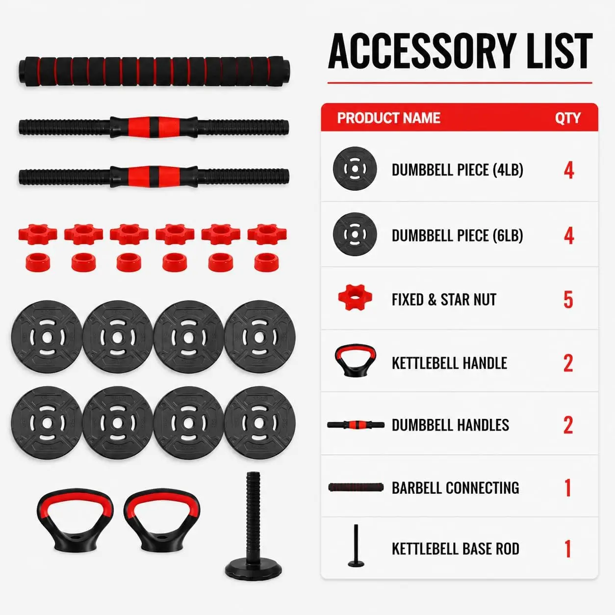 Foldable Bench Adjustable Dumbbell Weight Set