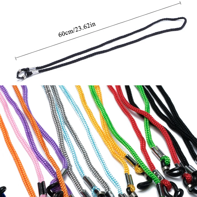 Ajustável Neck Cord Strap para óculos e óculos de sol, titular, corda Landyard, cor preta, 12pcs por lote