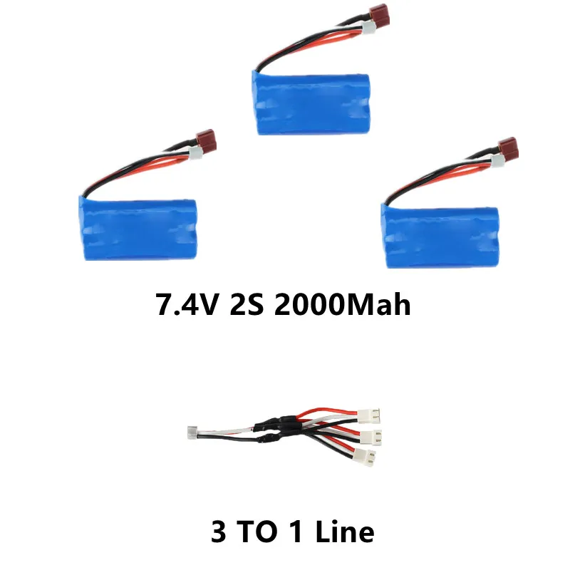 104016 104018 104019 Brushless Power 1:10 4WD 60KM/H High Speed Remote Control RC Car Spare Parts 7.4V 2000Mah&3000Mah Battery