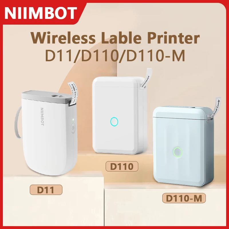 Niimbot D11 D110 Wireless Lable Printer Mini Portable Thermal Printer Self-adhesive Uv Sticker For Android IOS Phone Without Ink