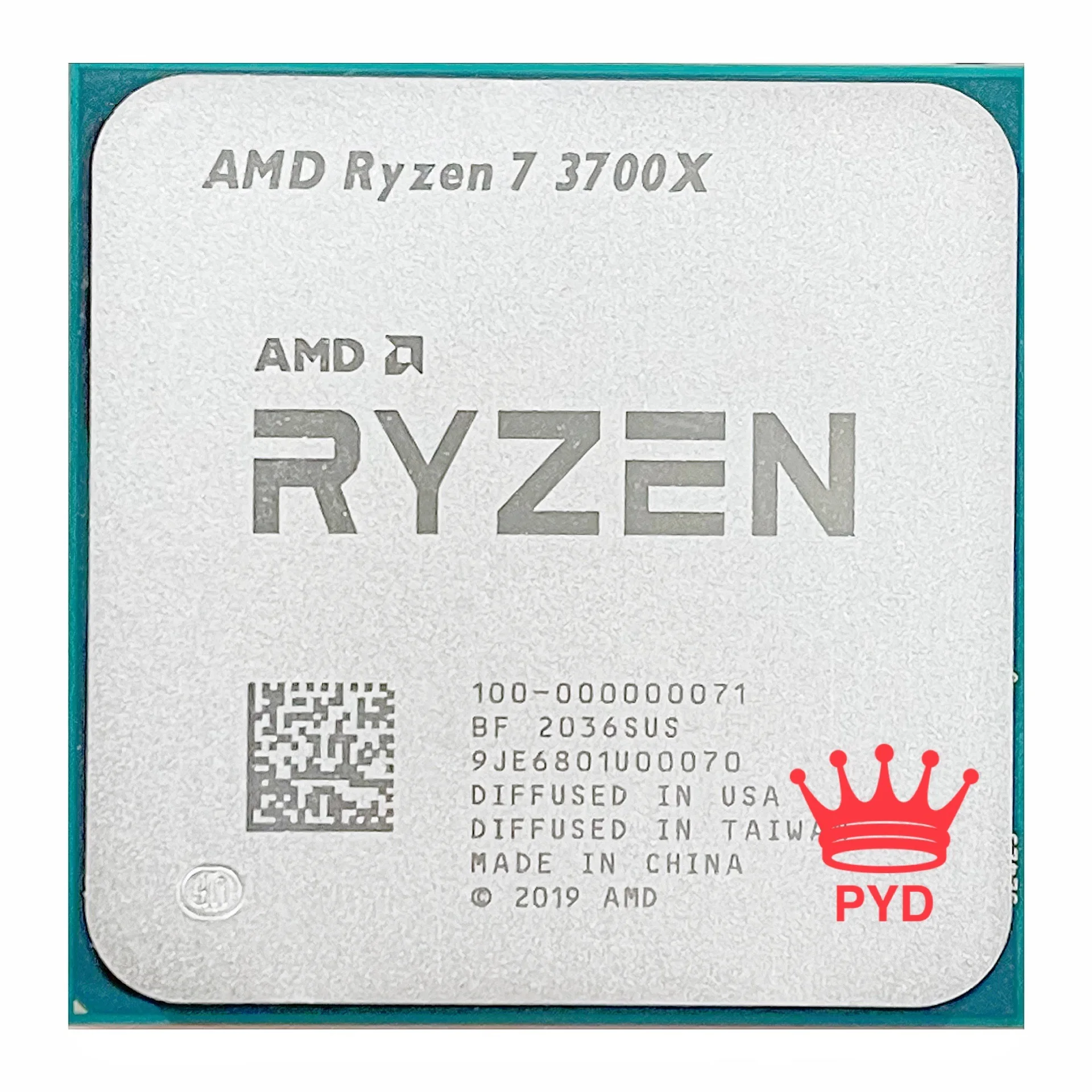 معالج وحدة المعالجة المركزية AMD Ryzen 7 3700X R7 3700X, 3.6 جيجاهرتز ، ثماني النواة ، ستة عشر سلكًا ، 65 وات ، 7NM L3 = 32M ، 100-000000071 ، مقبس AM4